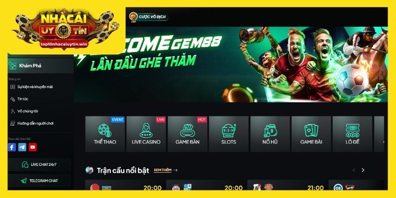 Nhiều game chơi tại Gem88